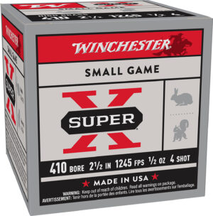 Winchester Super-X High Brass 410 gauge 2.5 in 1/2 oz #4 shot 25-count box