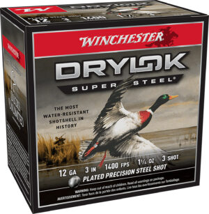 Winchester Drylok Super Steel 12ga 3in 1-1/4oz #3 plated steel 25rd box