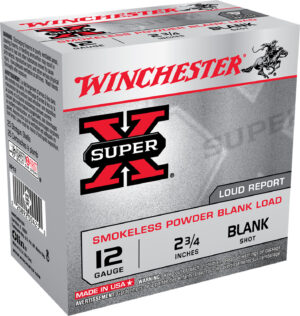 Winchester Super-X 12 gauge 2.75in smokeless blank cartridges box 25 rounds