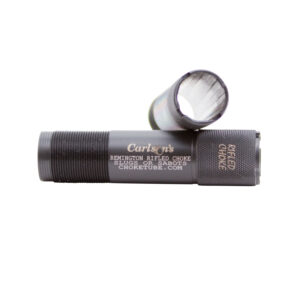 Carlson's rifled extended choke tube for 20 gauge Rem-Choke, matte black stainless