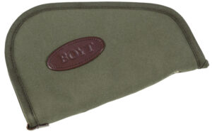 Boyt PP60 10-inch heart-shaped pistol rug in OD Green waxed canvas