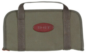 Boyt Harness rectangular pistol rug OD Green waxed canvas padded with flannel lining
