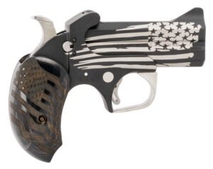 Bond Arms Old Glory 3.5-inch double-barrel derringer black with American Flag engraved grips