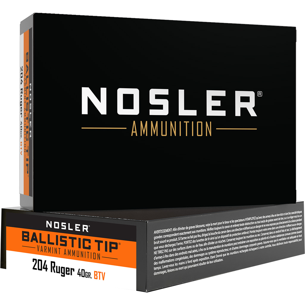 Nosler .204 Ruger 40gr SP Brass – 20rd