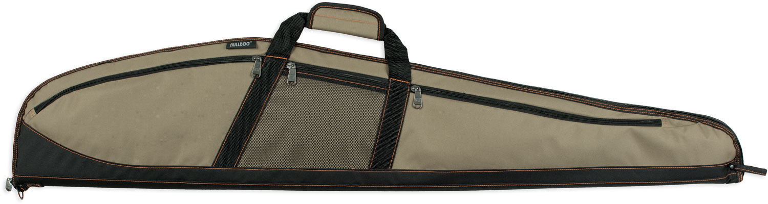 Bulldog BD221 Plus 48 inch khaki and black padded rifle case with three exterior pockets