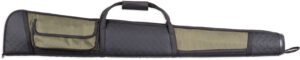 Bulldog Armor shotgun case in green and black, padded, 52-inch