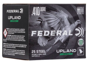 Federal Upland Steel 410ga shotshells, 3 inch shells with 7.5 shot