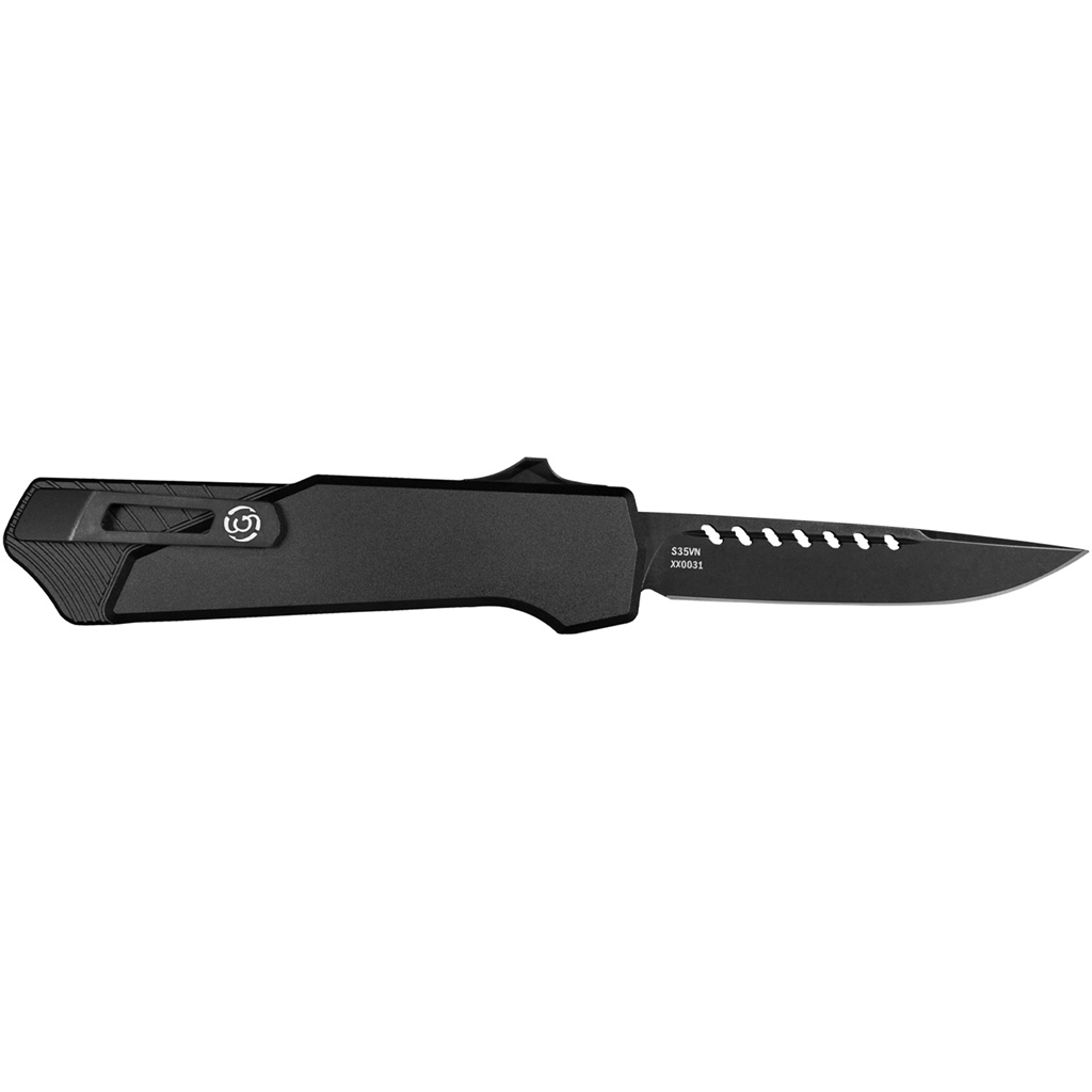 Southern Grind Arachnid OTF Knife 3.2 in Drop Point Black w/Black - Image 2