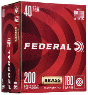 Federal Champion .40 S&W 200rd box FMJ brass-case target ammunition
