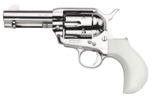 Taylors & Company 1873 Cattleman Birdshead .45 Long Colt revolver, nickel-plated finish, ivory birdshead synthetic grip