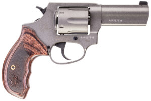 Taurus Defender 856 .38 Special 3 inch Tungsten Cerakote revolver with Altamont wood grip and night front sight