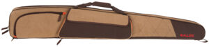 Allen Humbolt 52-inch shotgun case tan with brown panels and quilted interior