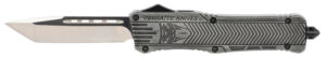 Cobratec Knives CTK-1 OTF tanto knife, 3.75 inch D2 blade, stonewashed aluminum handle