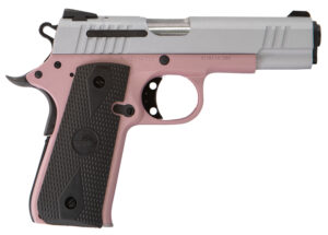 Citadel M1911 Baby Compact .380 ACP 3.75 inch Rose Cerakote frame, silver serrated slide