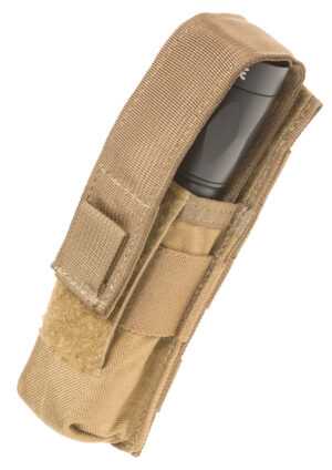 Tac Shield T4001CY suppressor and large light pouch Cordura 1000D Coyote, MOLLE