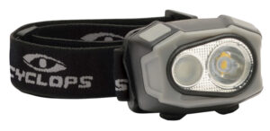 Cyclops CYCHL4X eFlex 400-lumen rechargeable LED headlamp in black with adjustable headband