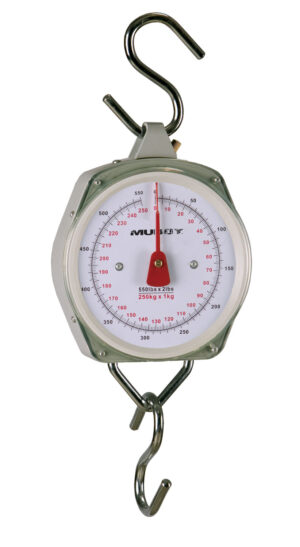 Muddy MUDGS550 dial game scale gray aluminum 550 lb capacity with hooks