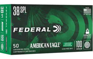 Federal American Eagle IRT .38 Special 100gr lead-free ammo box, 50 ct