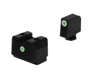 Rival Arms RA4B231G tritium night sights for Glock MOS Low, green tritium with white outline, steel frame