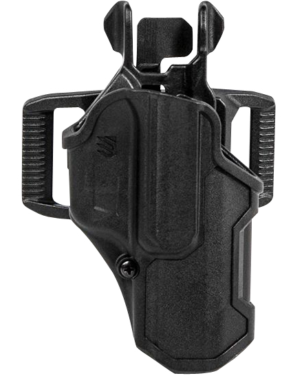 BLACKHAWK T-Series L2C compact OWB holster left hand black polymer belt slide