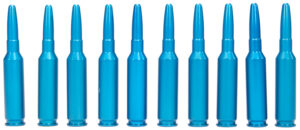 A-ZOOM 6.5 Creedmoor blue anodized aluminum snap caps 10-pack