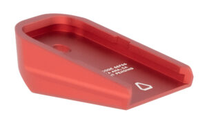 Strike Industries red anodized aluminum base plate for Glock magazines