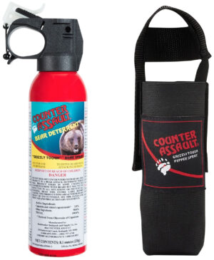 Counter Assault 15067025 bear spray 8.10 oz canister with nylon belt holster