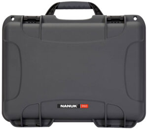 NANUK 910GLOCK7 Glock-compatible 2-up pistol case, graphite resin, closed-cell foam, lockable eyelets