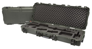 Nanuk 990AR06 AR-15 waterproof rifle case olive with foam, wheels, and latches