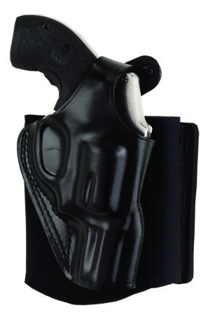 Galco AG870RB Ankle Guard black leather ankle holster right hand fits ankles up to 13 inches
