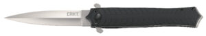 CRKT 2265 Xolotl  3.64" Folding Spear Point Plain Satin 4116 Stainless Steel Blade/Black G10 Handle Includes Pocket Clip