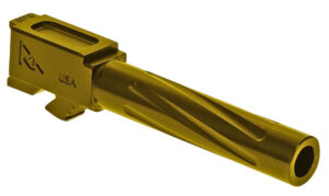 Rival Arms V1 gold PVD fluted match-grade barrel for Glock 19 Gen5, 4.02 inch