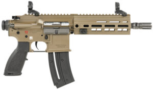 Heckler & Koch HK416 .22 LR pistol with 8.50 in threaded barrel and Flat Dark Earth M-LOK receiver