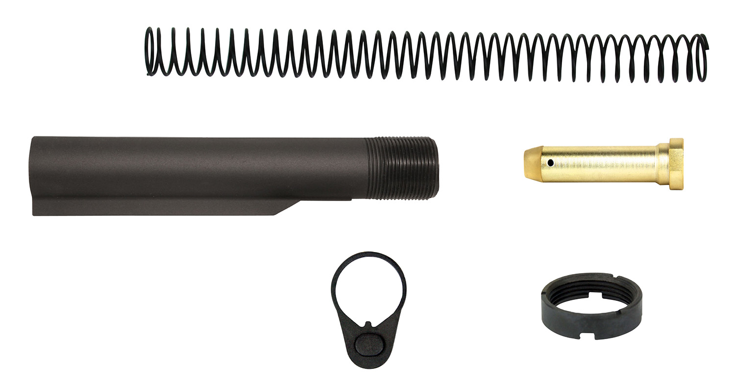 TacFire AR-15 Mil-Spec 6-Position Buffer Tube Kit and included components