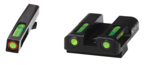 Hi-Viz GLN525 LiteWave H3 Glock sight set green tritium front green fiber optic rear