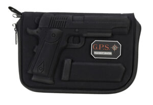 G Outdoors GPS compression molded pistol case in black, fits most 1911s