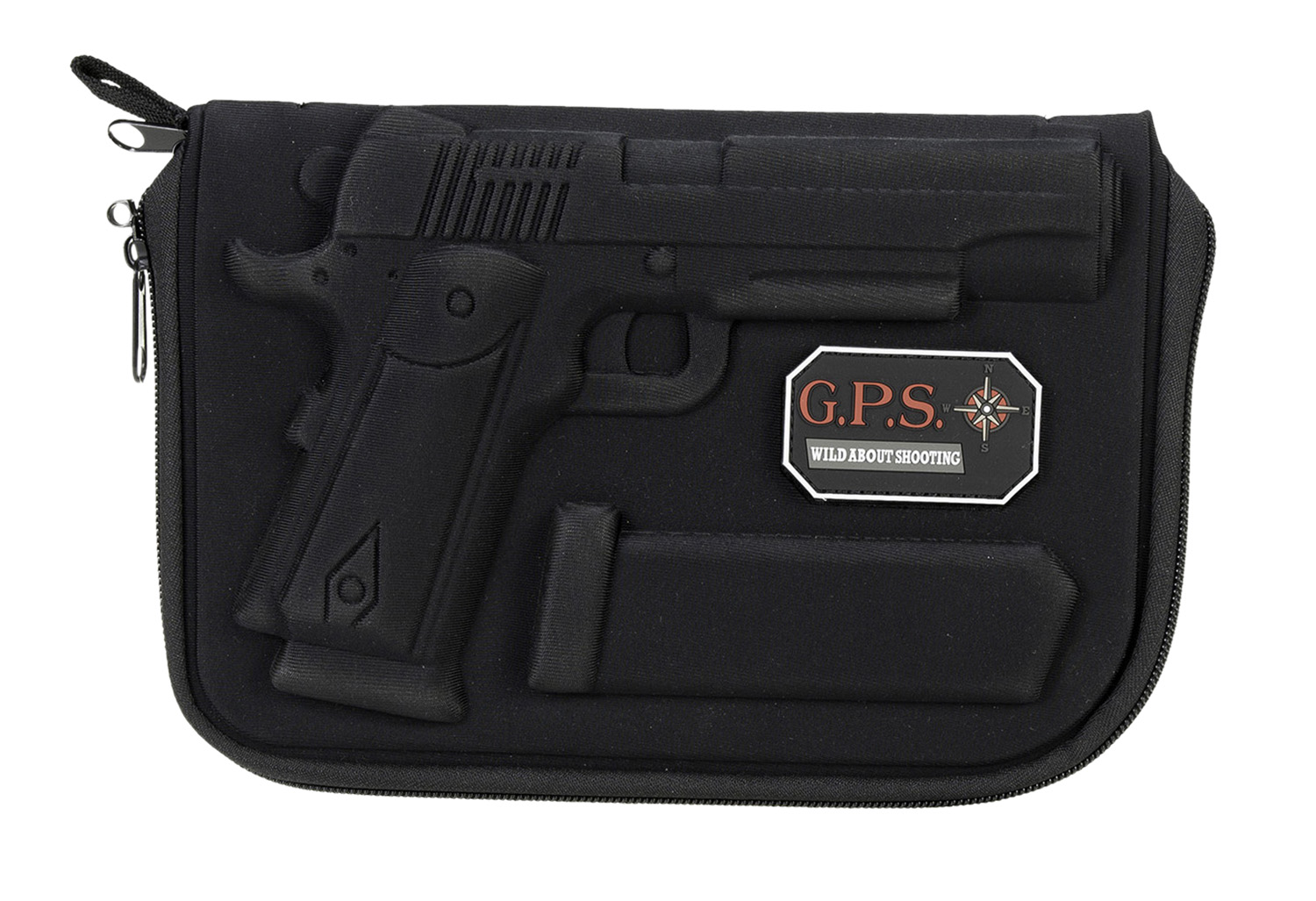 G Outdoors GPS compression molded pistol case in black, fits most 1911s
