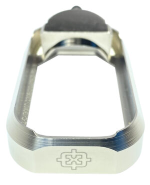 Cross Armory CRGFMWSV flared magwell for Glock pistols, silver anodized aluminum