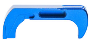 Cross Armory CRG5MCBL extended magazine catch, blue anodized 7075 T6 aluminum, for Glock Gen4-5