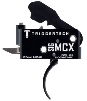 TriggerTech Adaptable two-stage flat AR trigger, Black PVD finish, for SIG MCX