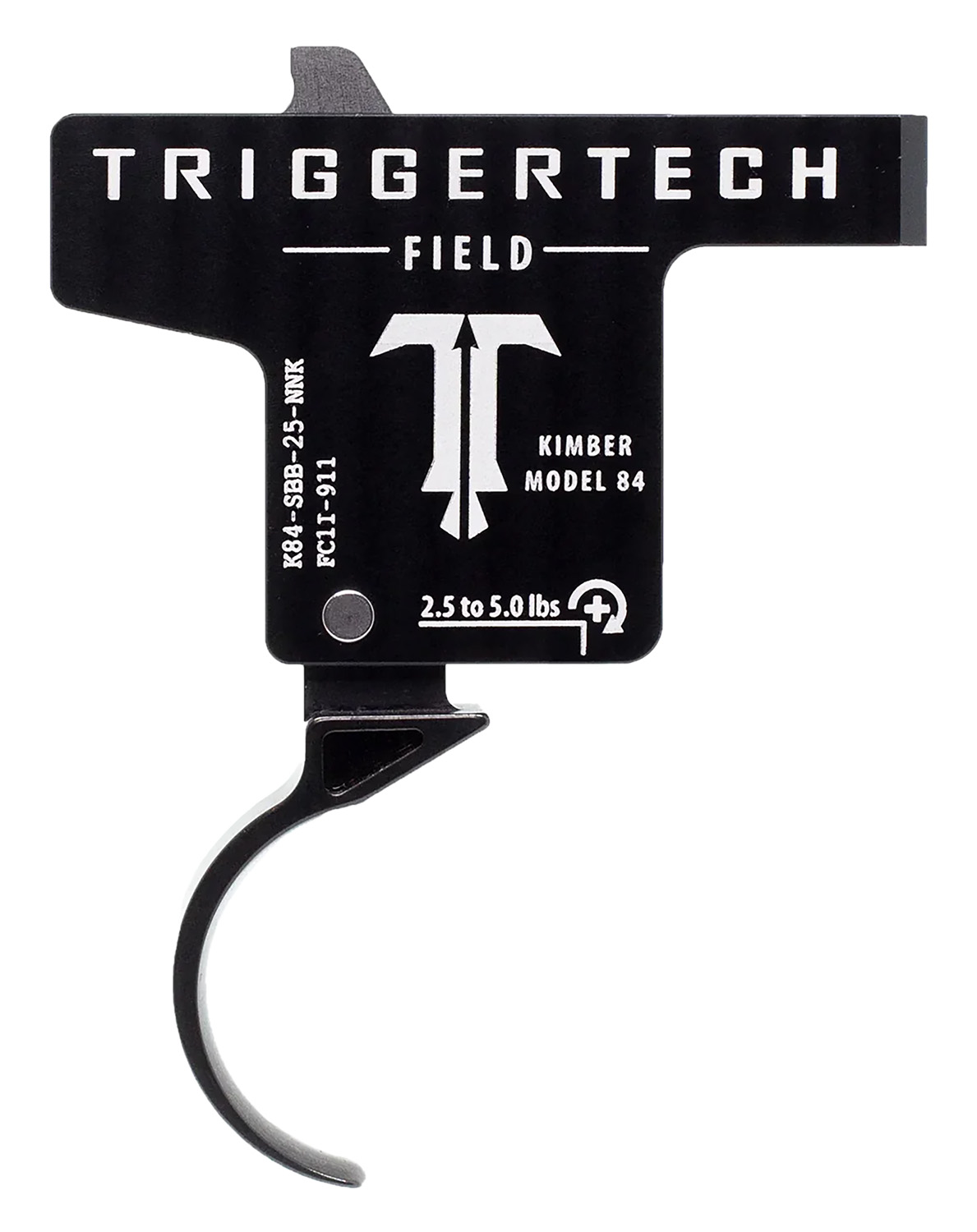 TriggerTech K84SBB25NNK Field single-stage curved trigger, Black PVD finish, for Kimber M84