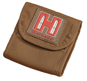 Hornady rifle ammo pouch tan Cordura holds 10 rounds with Velcro closure and interior pocket