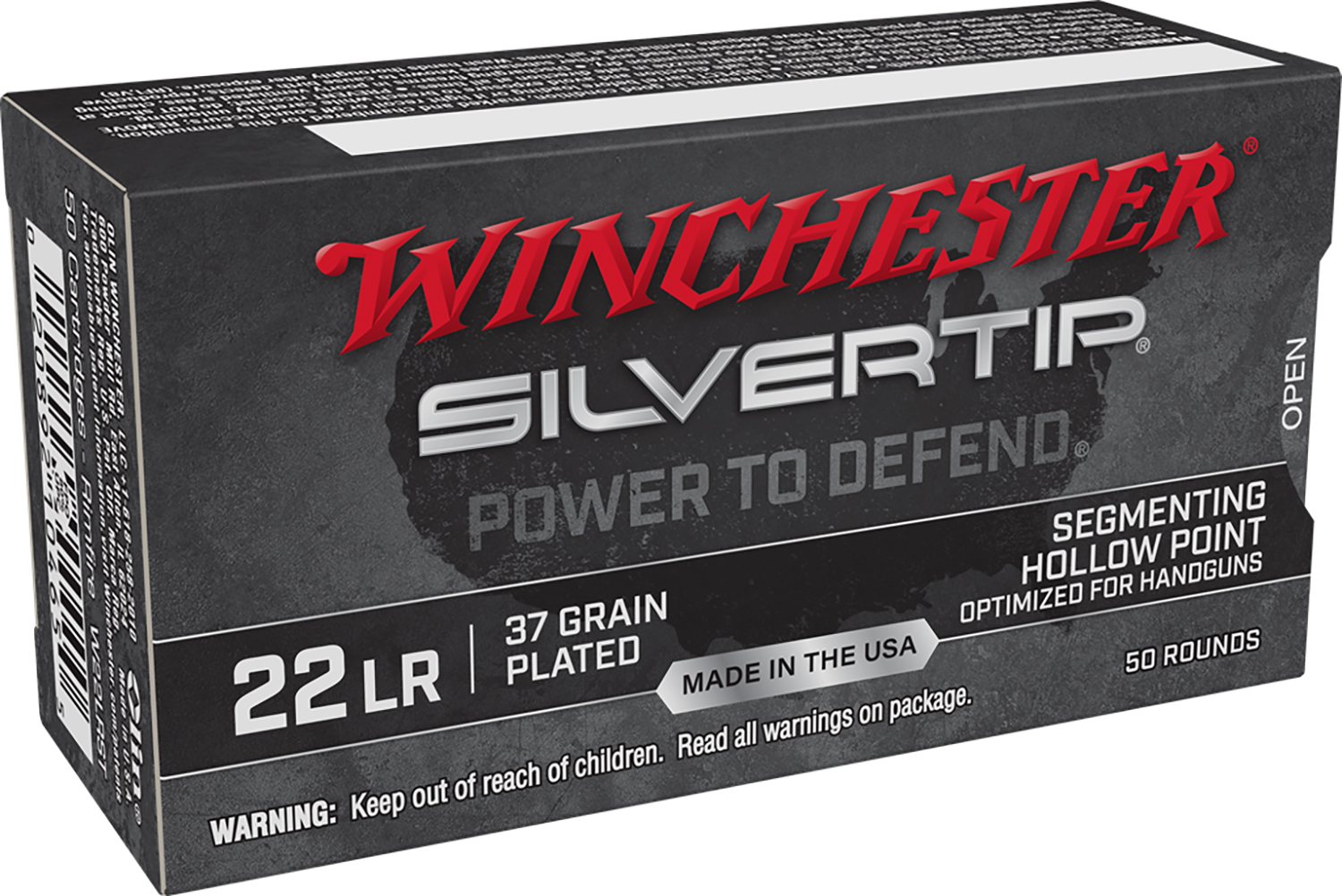 Winchester Silvertip .22 LR 37 gr segmented hollow point 50rd box