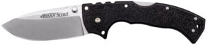 Cold Steel 4-Max Scout folding knife, 4-inch drop point blade, black Griv-Ex handle
