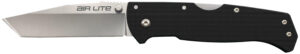 Cold Steel Air Lite folding knife with 3.5 inch tanto blade and black G-10 handle