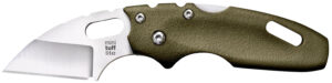 Cold Steel Tuff Lite Mini 2-inch sheepsfoot folding knife with 4034 stainless blade and OD Green Griv-Ex handle
