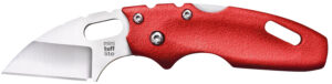 Cold Steel Tuff Lite Mini 2-inch sheepsfoot folding knife with red Griv-Ex handle
