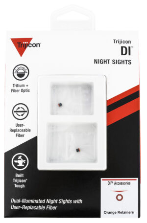 Trijicon AC50013 DI Night Sight retainer replacement pack in orange, two retainers and T10 key