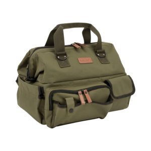 Allen Triumph Ripstop Range Bag with fold-flat handgun mat in olive green, 600D polyester
