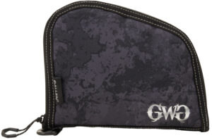 Girls With Guns Midnight 8-inch handgun case in Black/Shade Blackout Camo with locking zipper